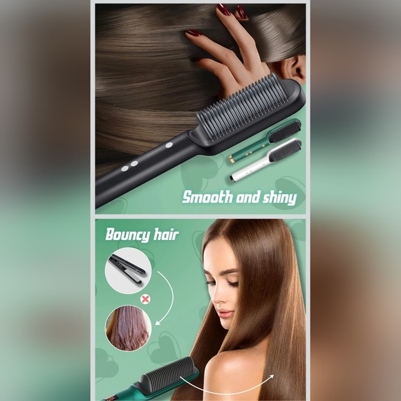 Electric Hair Straightening Brush - Picture 3 of 5